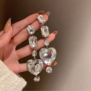 Heart fashion earrings luxury jewelry